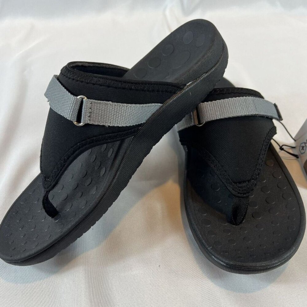 Medical Soles Flip Flop Neoprene Orthotic Adjustable Thong Sandal BLACK S